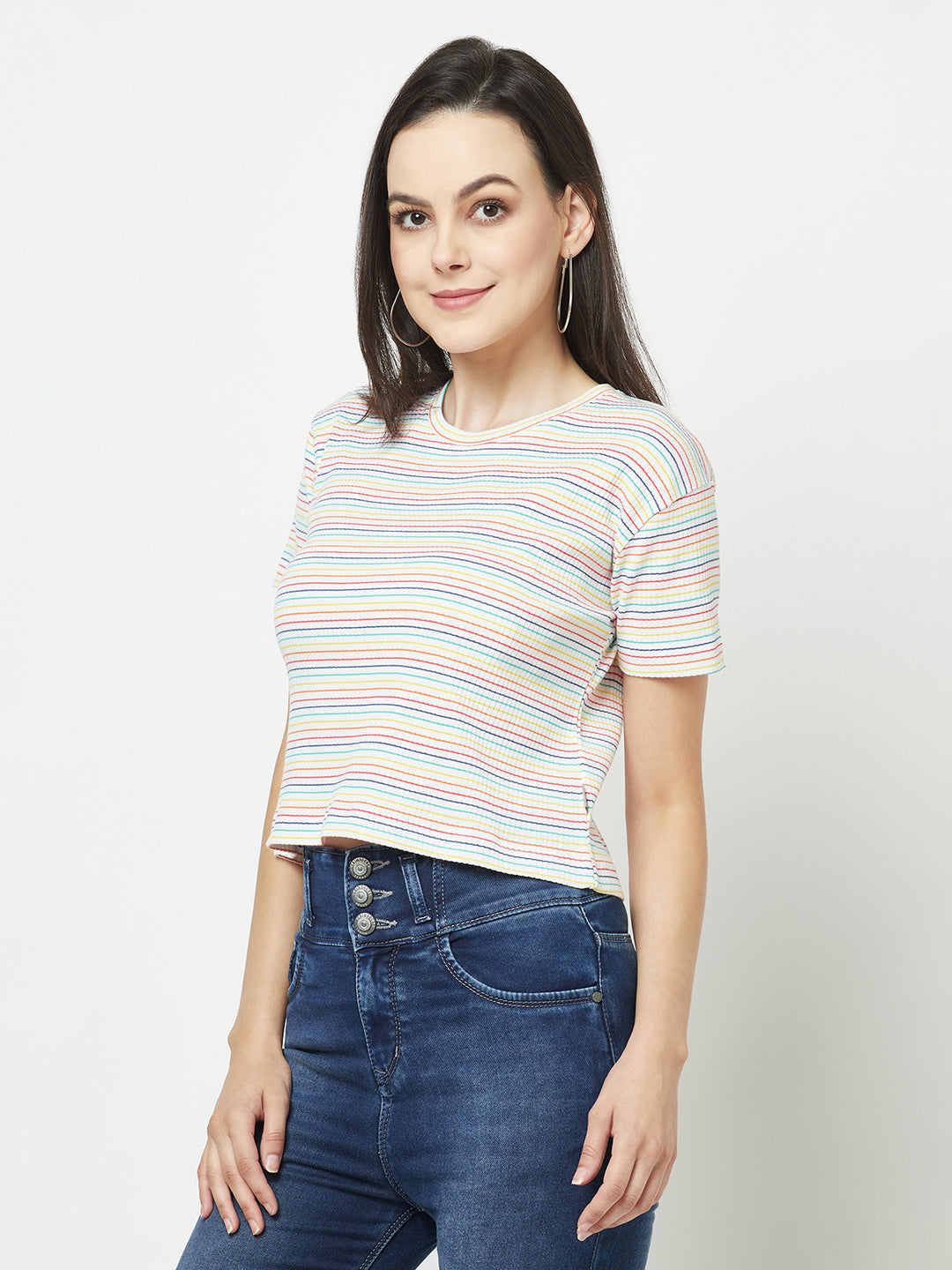  Light Rainbow Striped T-Shirt
