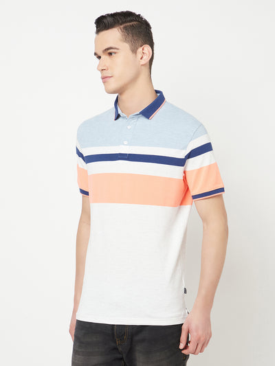 Multi-Color Colourblocked Polo T-Shirt - Men T-Shirts