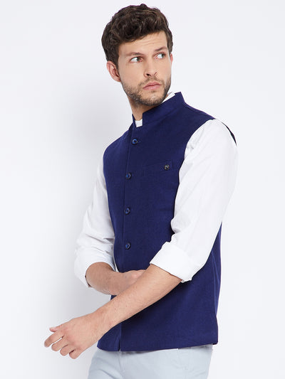Navy Blue Waistcoat - Men Waist Coat