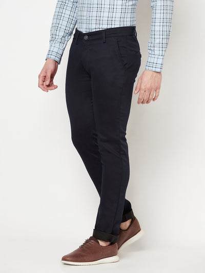 Navy Blue Trousers - Men Trousers