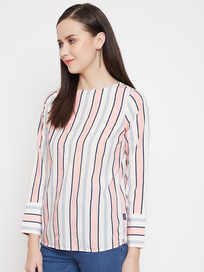 Pink Striped Top - Women Tops