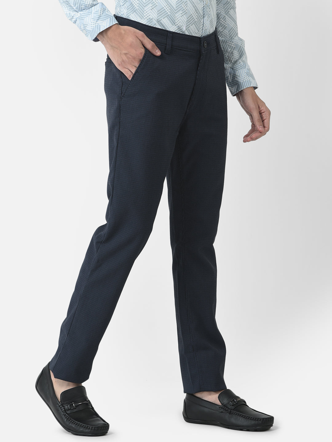 Formal Pants in Textured Print 