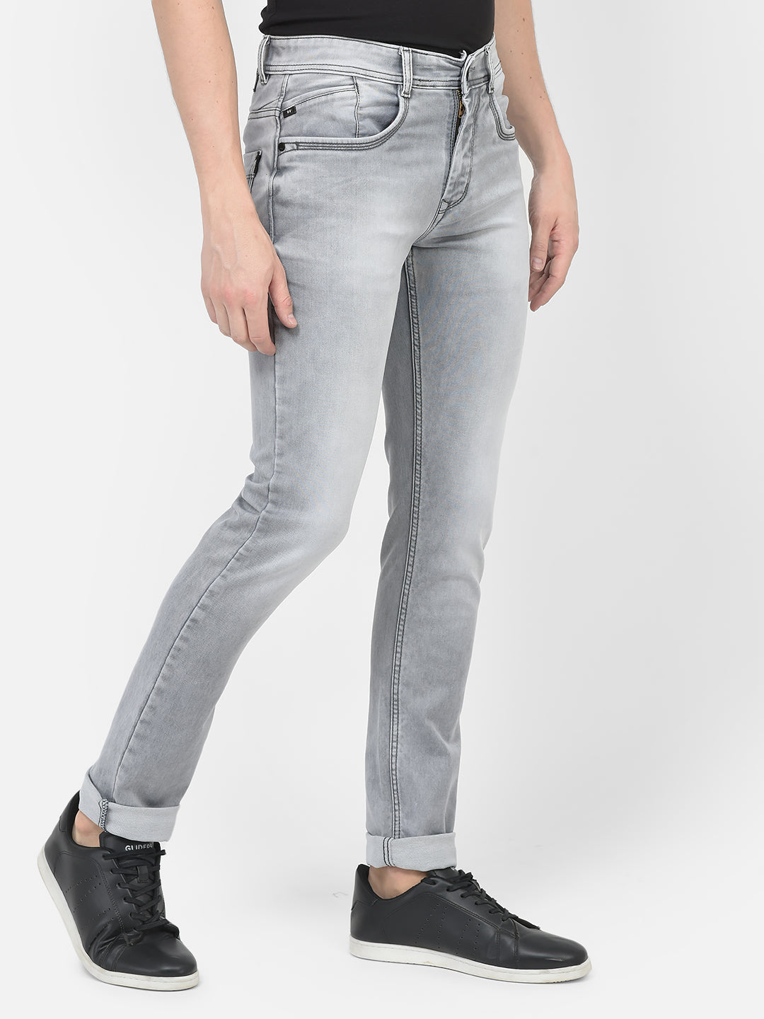  Grey Light-Wash Jeans