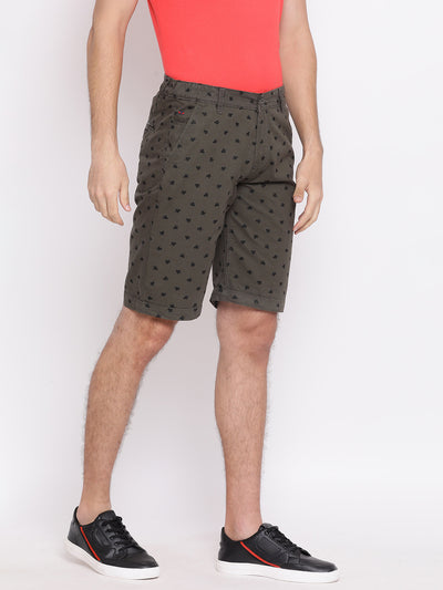 Grey Printed shorts - Men Shorts