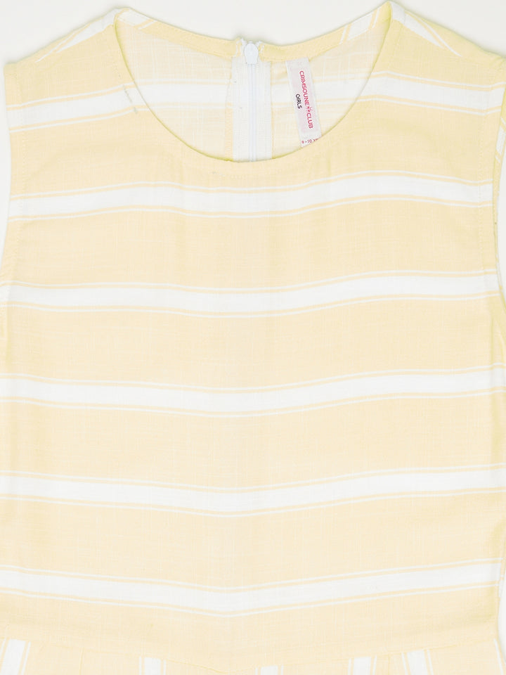 Yellow Striped Jumpsuit - Girls Jumpsuit