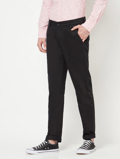 Black Casual Trousers - Men Trousers