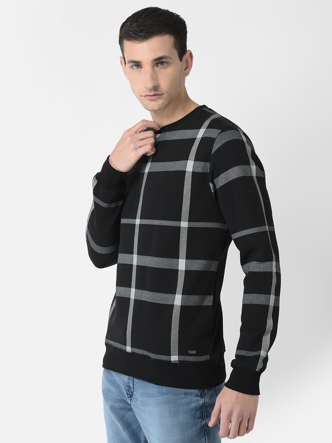  Black Checkered Sweatshirt 