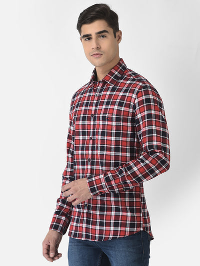  Red Shirt in Tartan Checks 