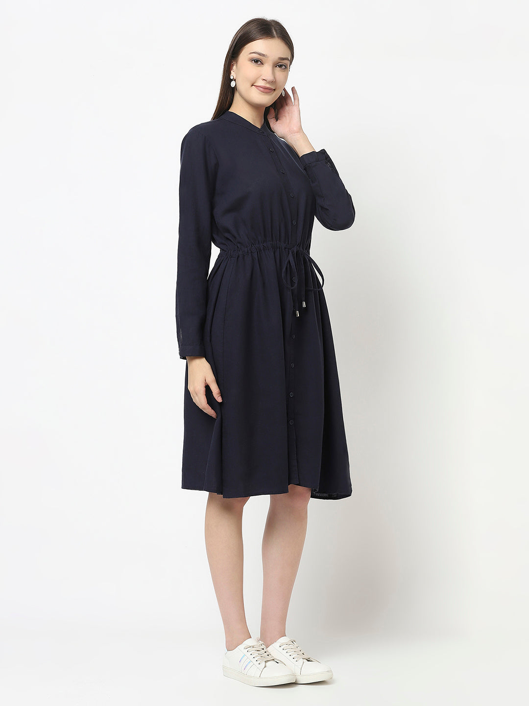 Navy Blue Empire Dress 