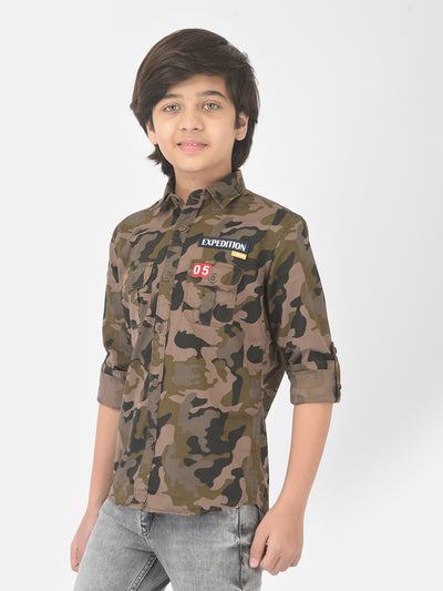 Olive Camouflage Shirt - Boys Shirts