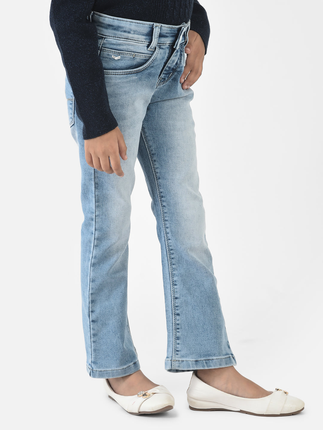 Light Blue Denims in Boot-Cut Style 