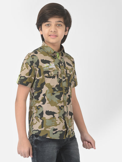 Olive Camouflage Shirt - Boys Shirts