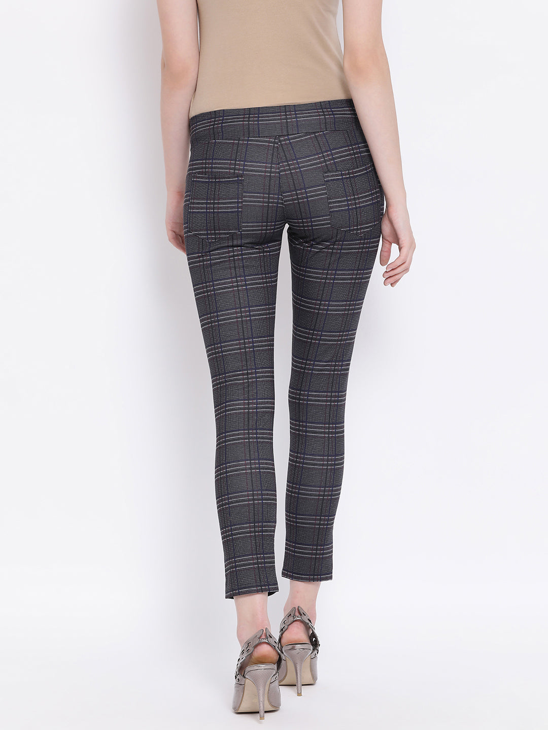 Grey Smart Fit Trousers - Women Trousers