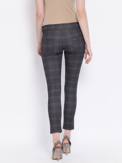 Grey Smart Fit Trousers - Women Trousers
