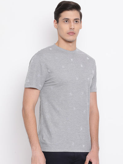 Grey Printed T-shirt - Men T-Shirts