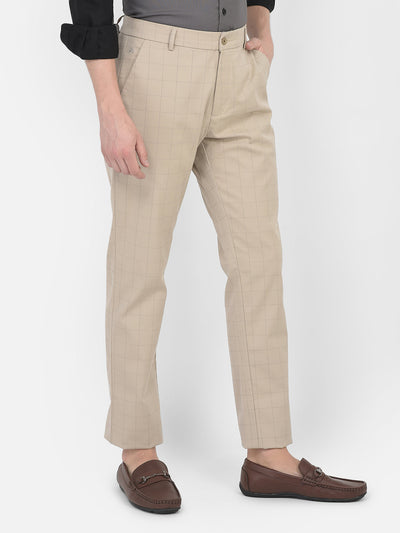  Beige Checkered Trousers 