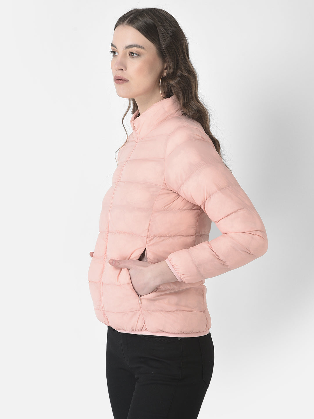  Light Peach Quilted Jacket 