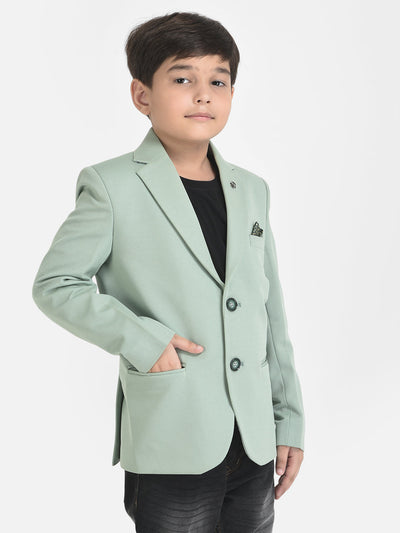 Light Green Blazer with 3 Pocket Styling