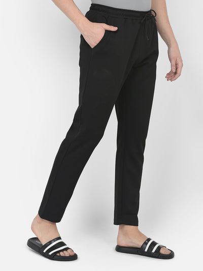  Black Logo-Work Track Pants