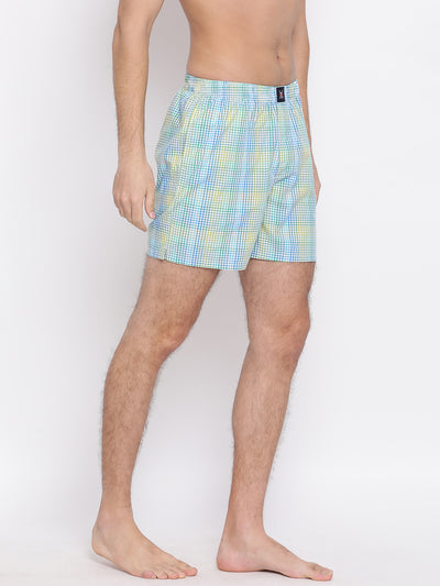 Blue Checked boxer - Men Boxers