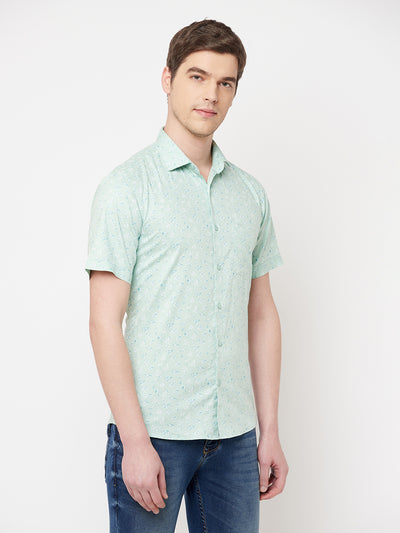 Green Floral Shirt - Men Shirts