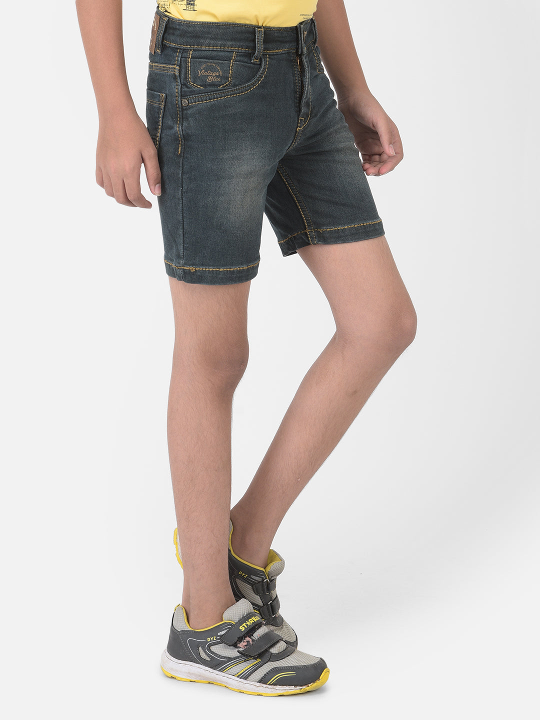 Grey Light Fade Denim Shorts - Boys Shorts