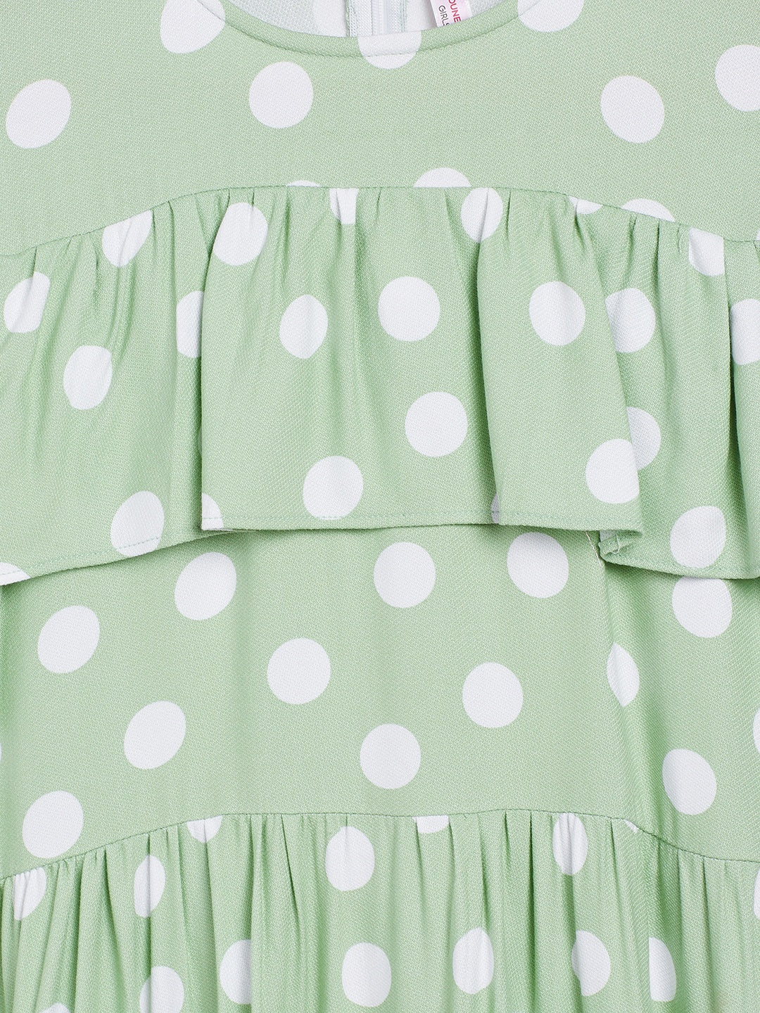 Mint Green Polka Dots Fit and Flare Dress - Girls Dress