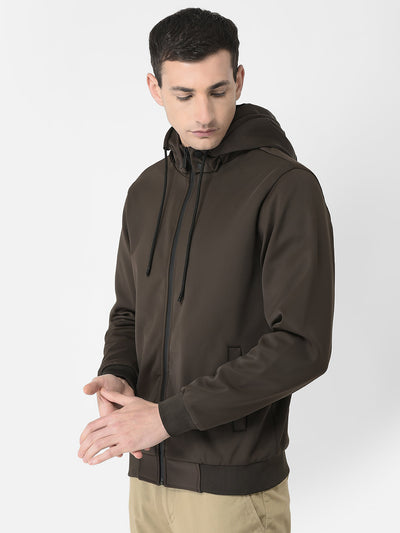  Olive Removable Hood Bomber Jacket 