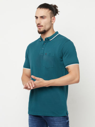 Green Polo T-Shirt - Men T-Shirts