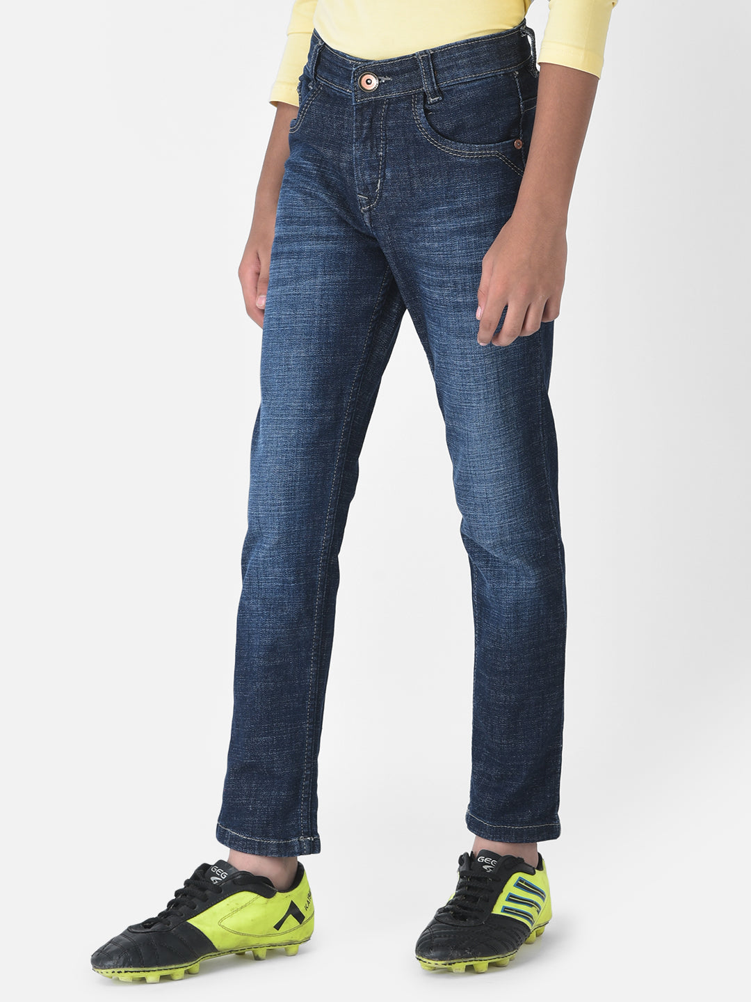Navy Blue Light Fade Jeans-Boys Jeans-Crimsoune Club