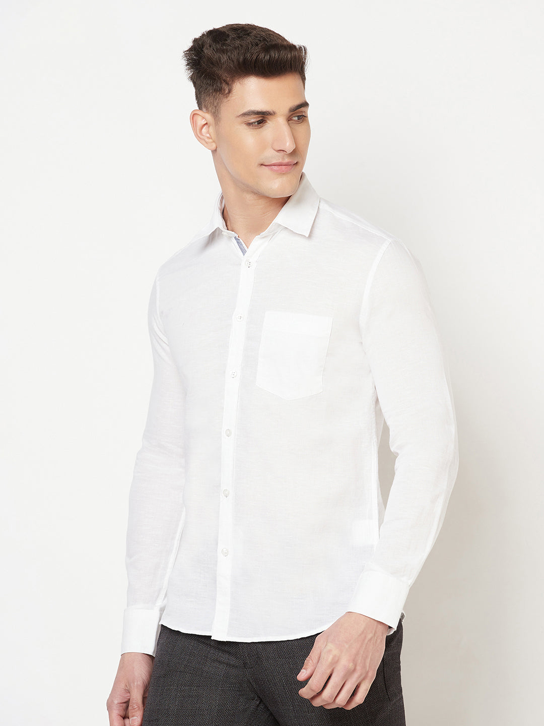 White Linen Shirt - Men Shirts