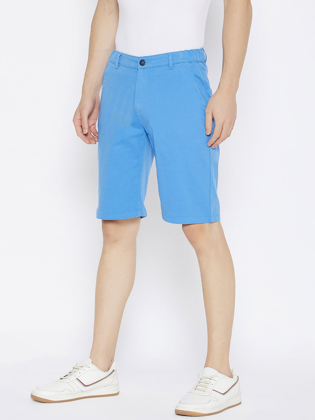 Blue Slim Fit Shorts - Men Shorts