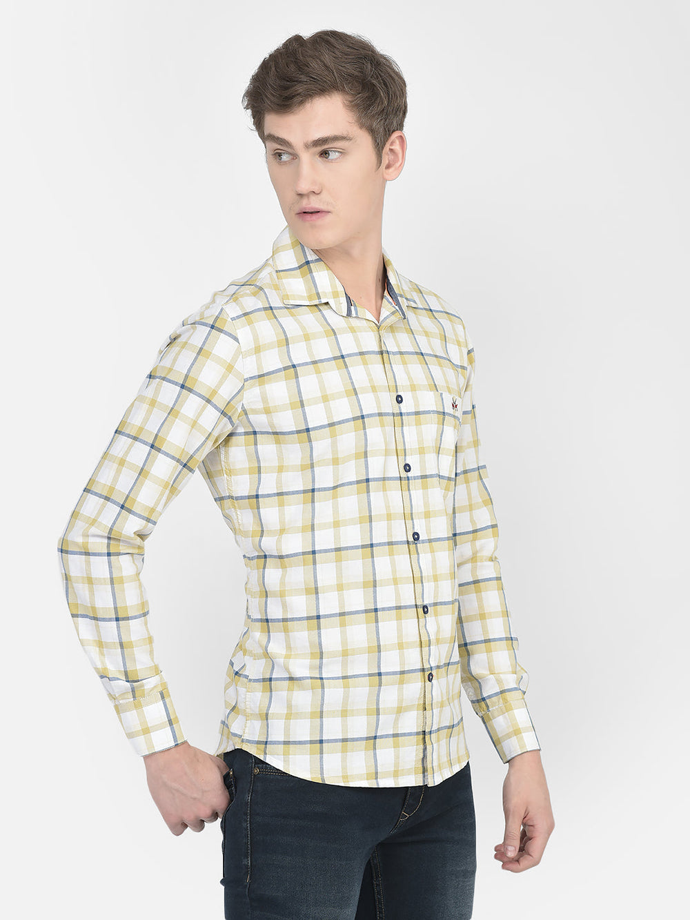  Beige Checkered Shirt