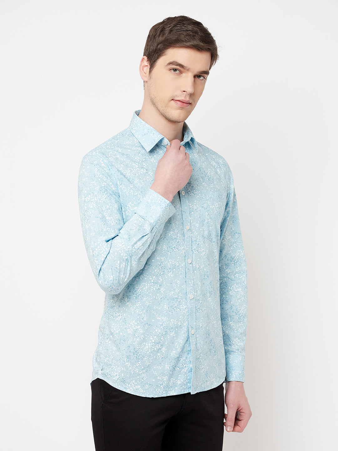 Blue Printed Casual Shirt - Men Shirts