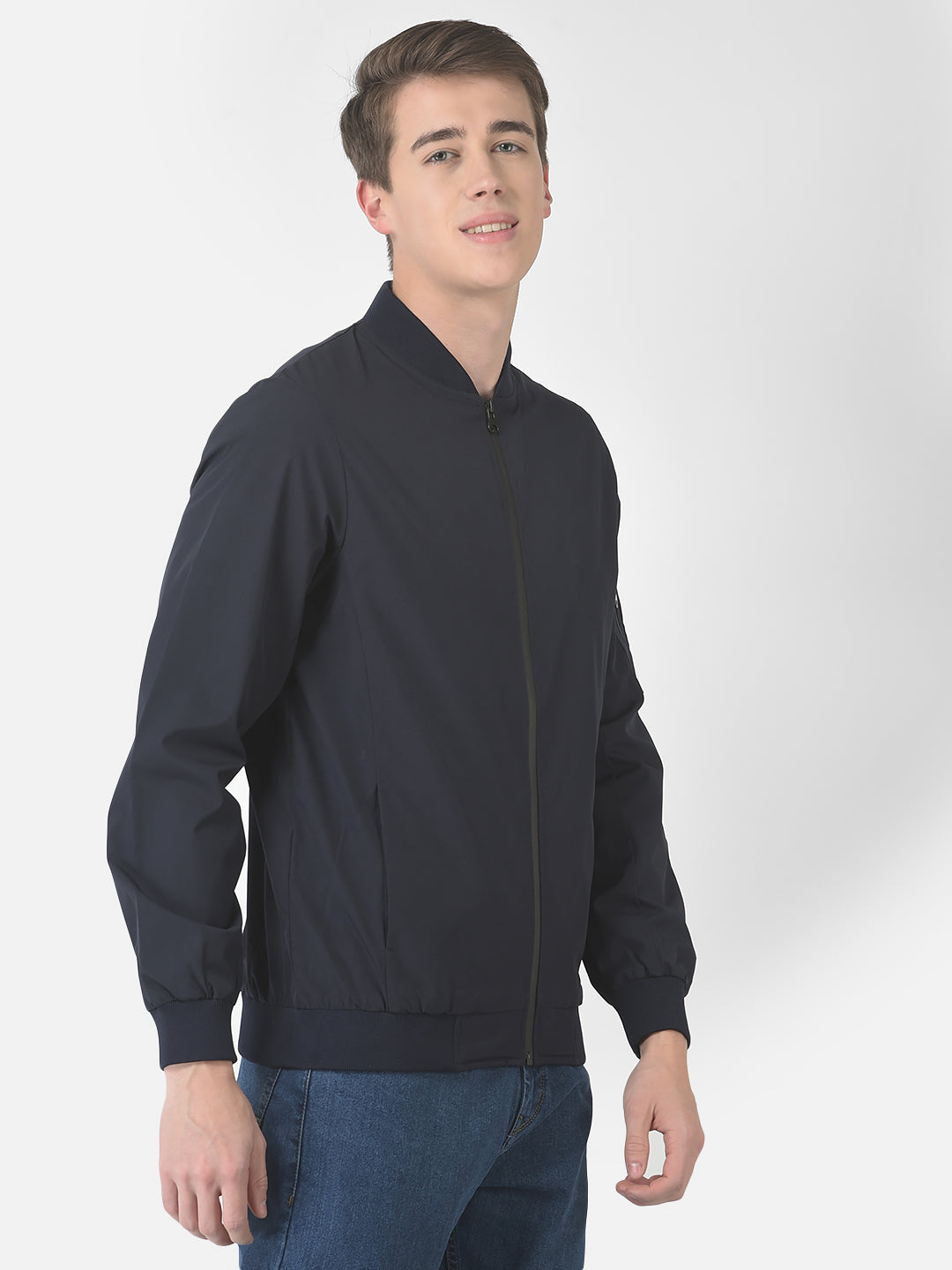  Navy Blue Bomber Jacket