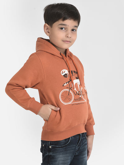 Orange Graphic Sweatshirt-Boys Sweatshirts-Crimsoune Club