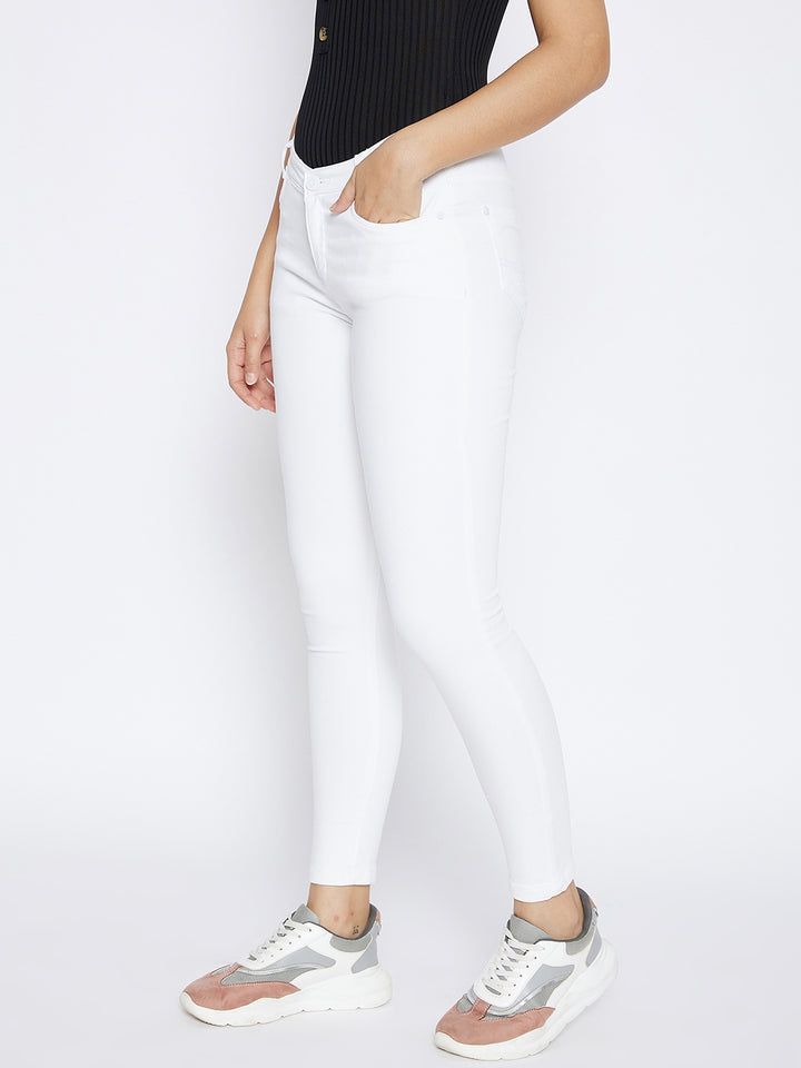White Super Skinny Fit Jeans - Women Jeans