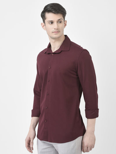  Maroon Business Shirt