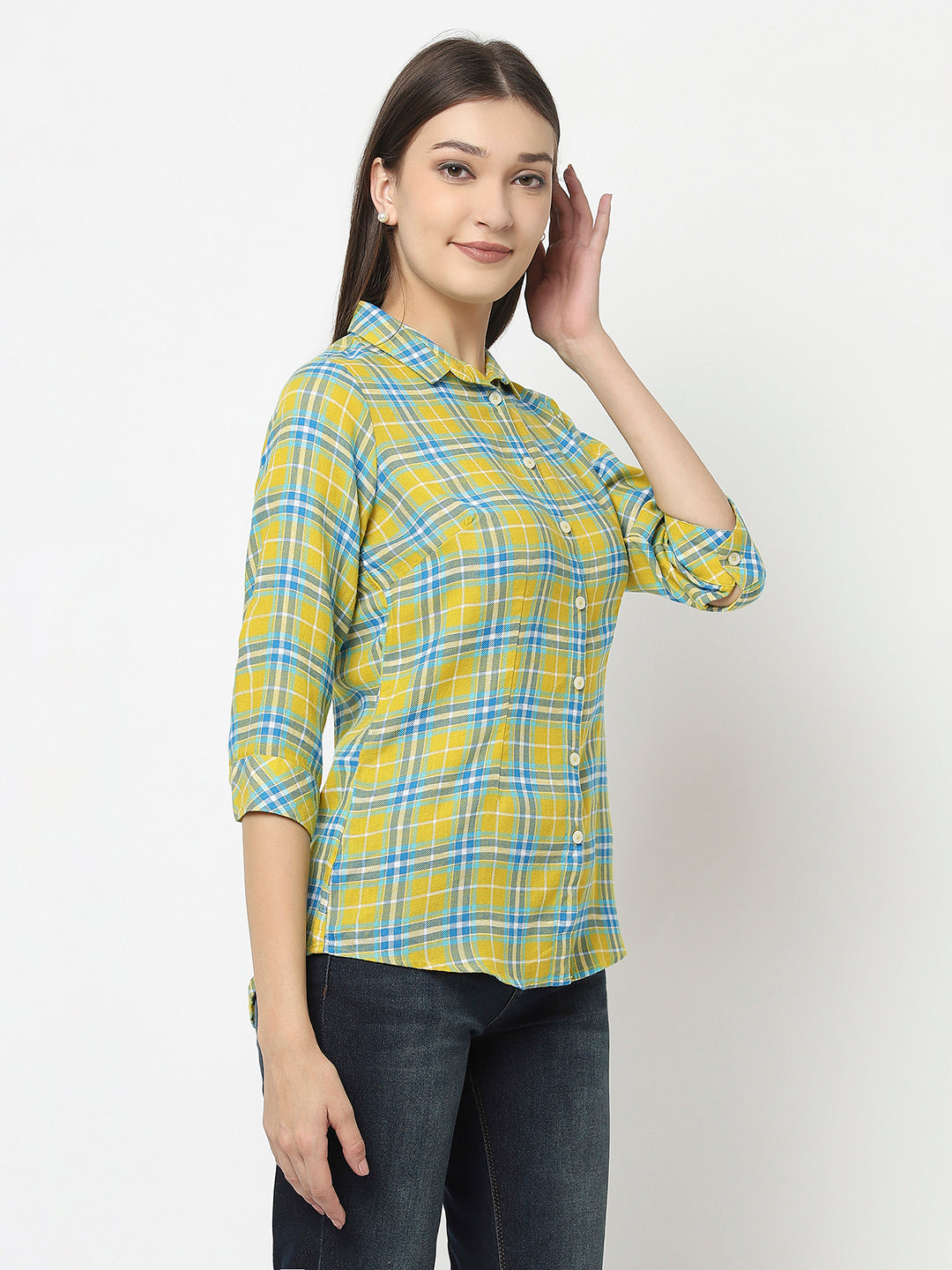 Yellow Shirt in Checks