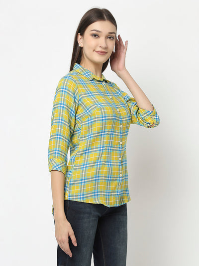 Yellow Shirt in Checks
