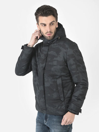  Camouflage Print Padded Jacket 