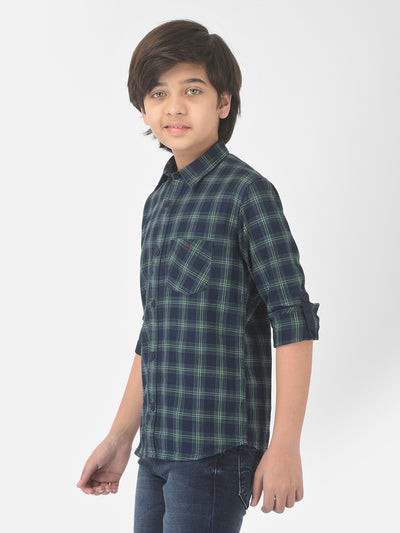 Blue Checked Shirt - Boys Shirts