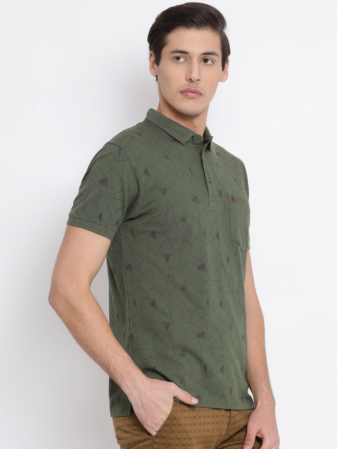 Green Printed T-shirt - Men T-Shirts