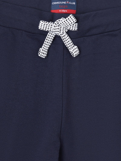 Navy Blue Typography Shorts - Boys Shorts