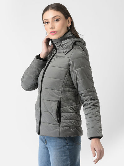  Polished Grey Padded Jacket