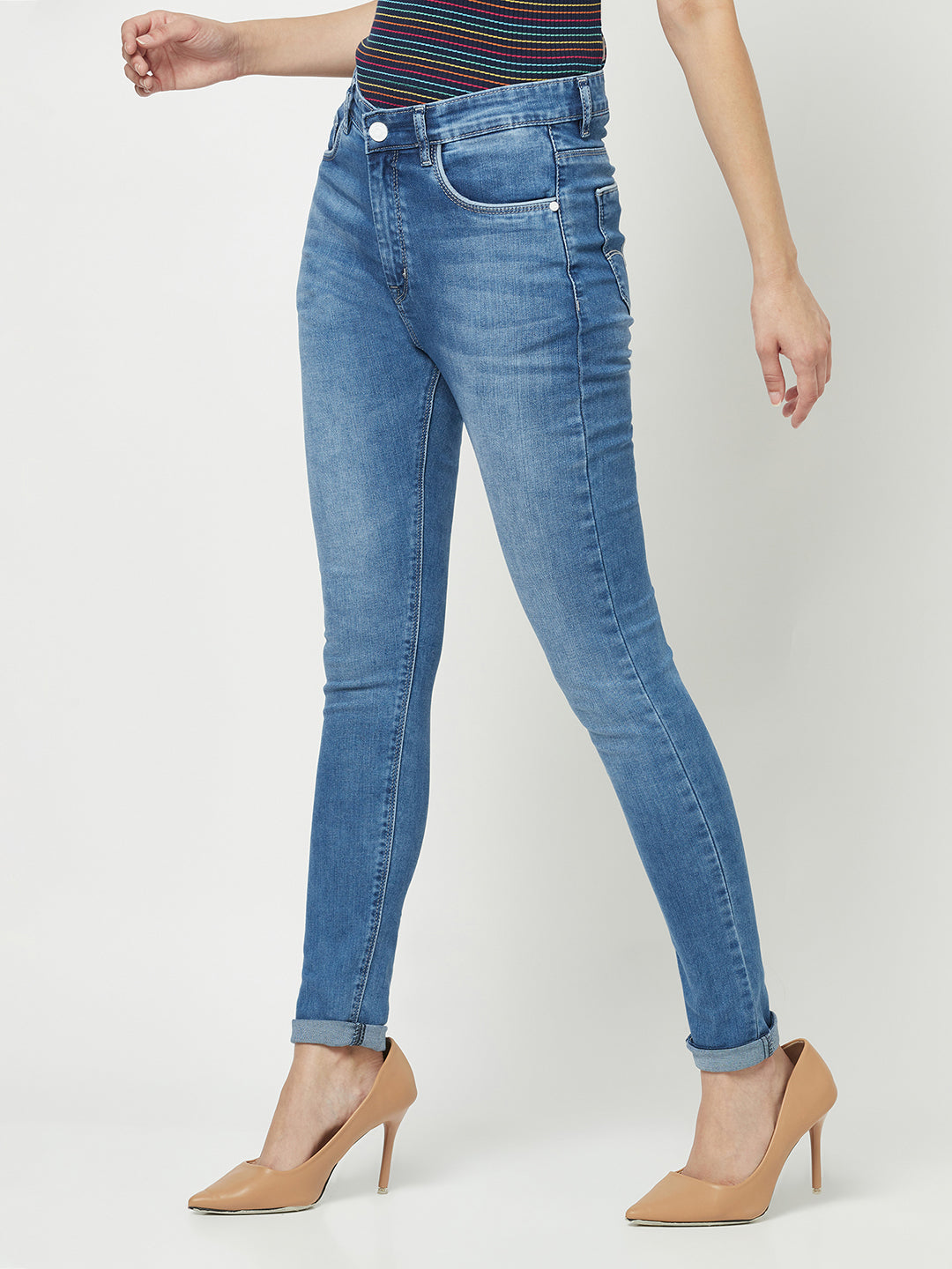  Light Stone-Wash Blue Denims 