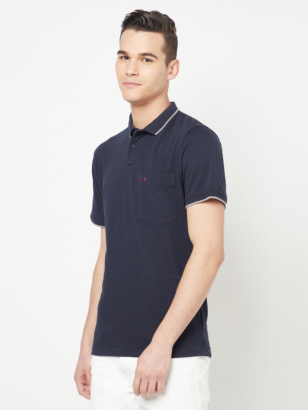 Navy Blue Polo T-Shirt - Men T-Shirts