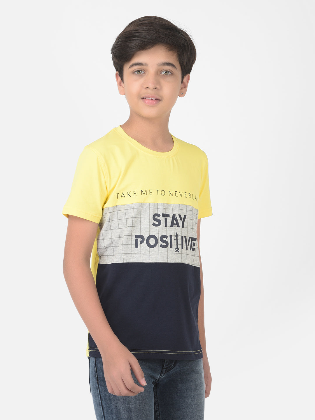 Multi-Color Colourblocked Round Neck T-shirt - Boys T-Shirts