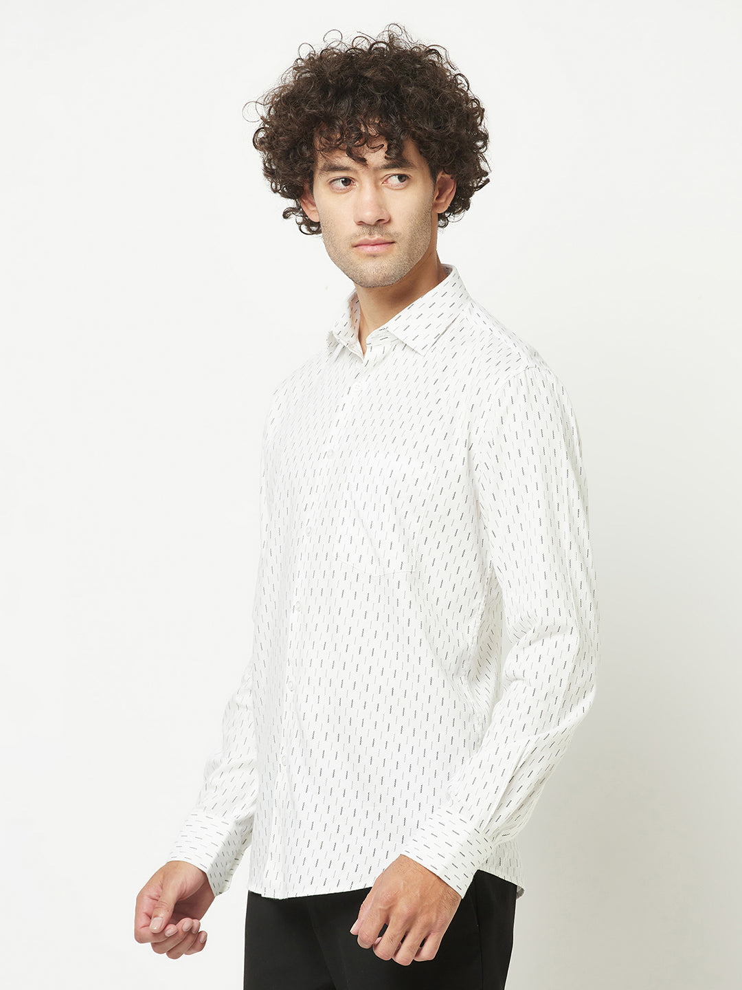  White Geometric Shirt