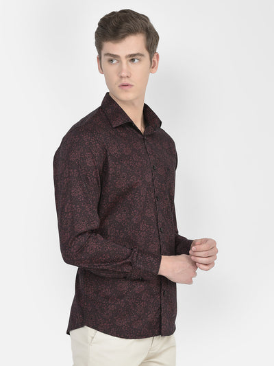  Wine Floral Shirt